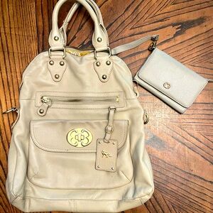 Emma Fox Tan Crossbody Bag and matching wallet